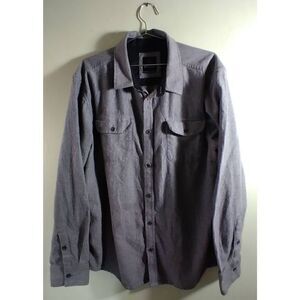 PrAna XL Men's Button Down Collared Shirt Gray
